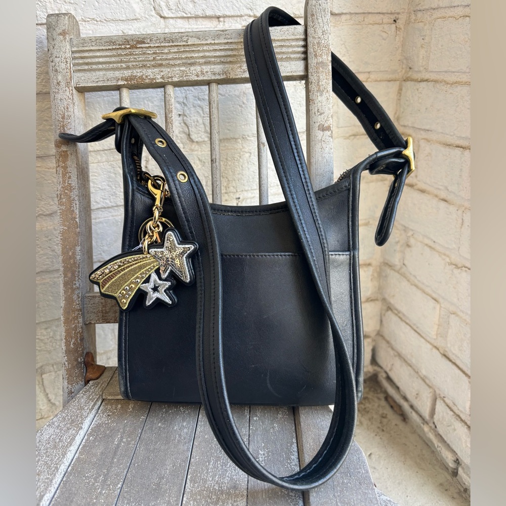 Vintage COACH small Legacy Crossbody bag w Sparkly Star Coach bag tag